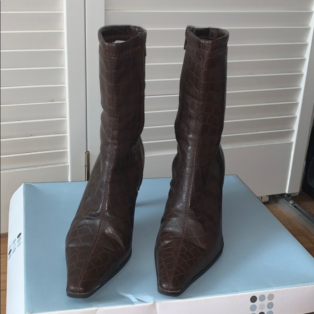 Faux Leather Boots